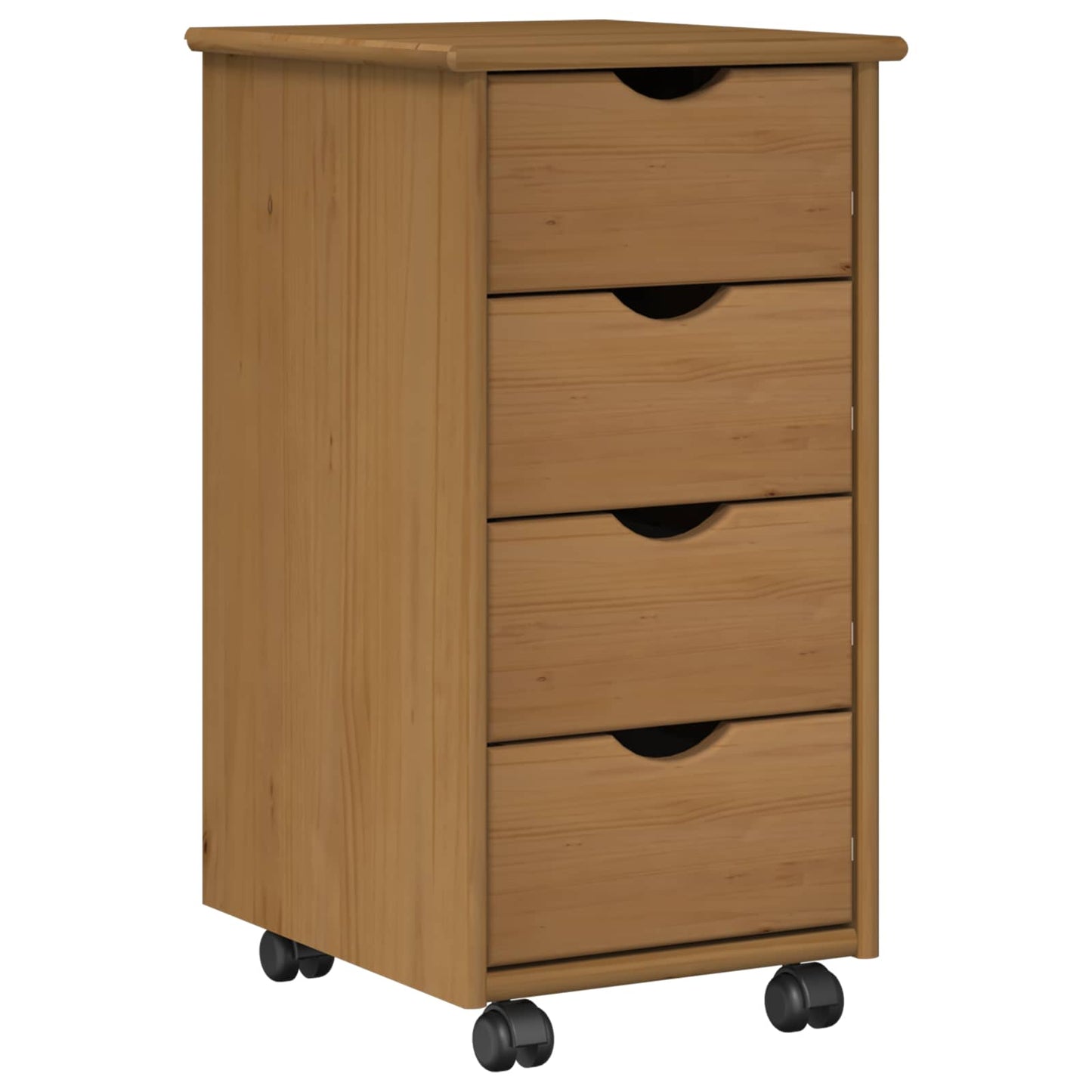 vidaXL Desk Cabinet Set 2 pcs Honey Brown Solid Pine Wood