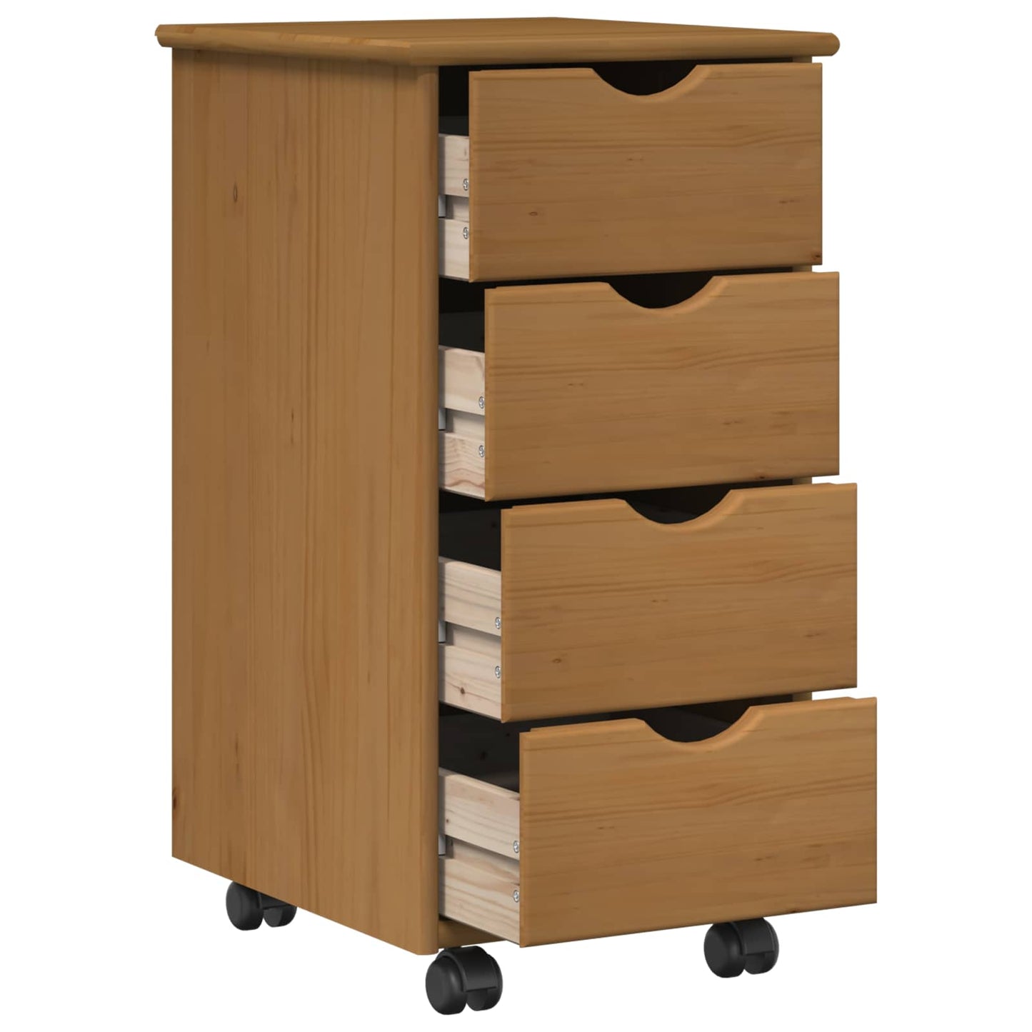 vidaXL Desk Cabinet Set 2 pcs Honey Brown Solid Pine Wood