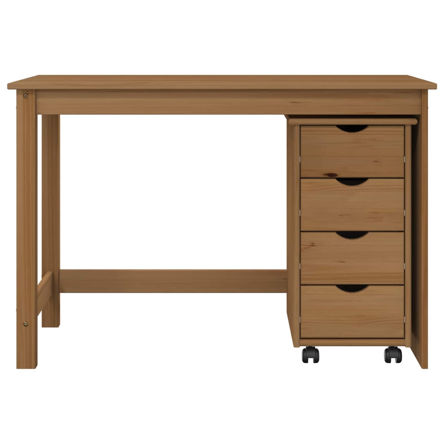 vidaXL Desk Cabinet Set 2 pcs Honey Brown Solid Pine Wood