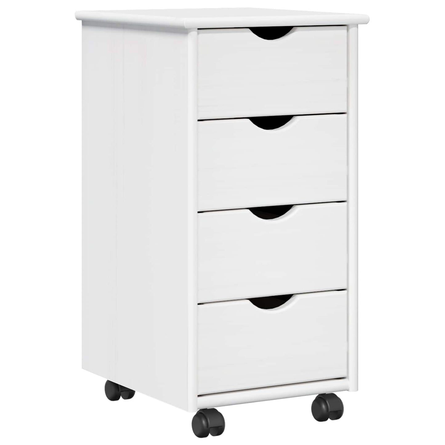 vidaXL Desk Cabinet Set 2 pcs White Solid Pine Wood