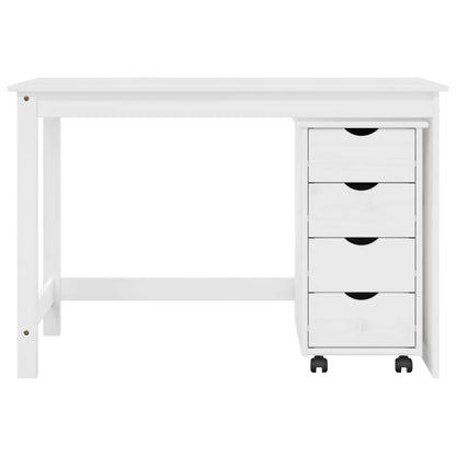 vidaXL Desk Cabinet Set 2 pcs White Solid Pine Wood