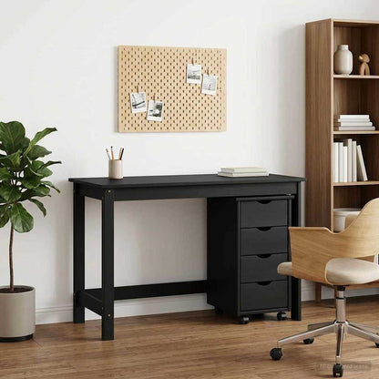 vidaXL Desk Cabinet Set 2 pcs Grey Solid Pine Wood