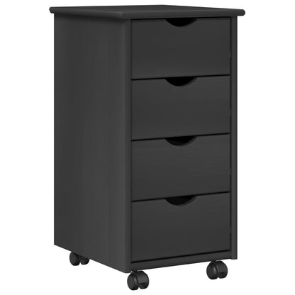 vidaXL Desk Cabinet Set 2 pcs Grey Solid Pine Wood