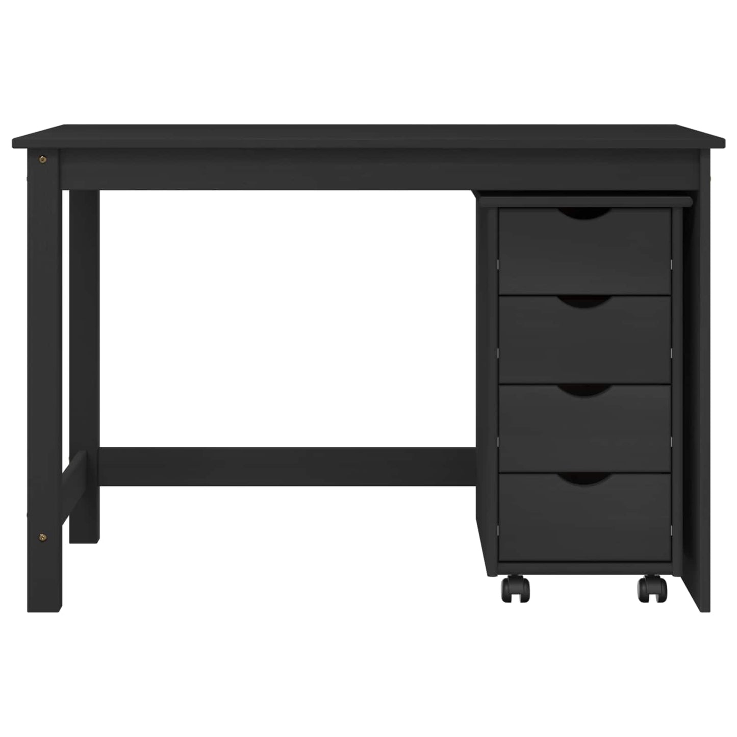 vidaXL Desk Cabinet Set 2 pcs Grey Solid Pine Wood