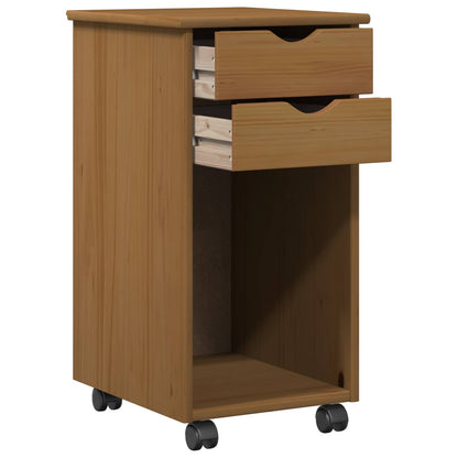 vidaXL Desk Cabinet Set 2 pcs Honey Brown Solid Pine Wood