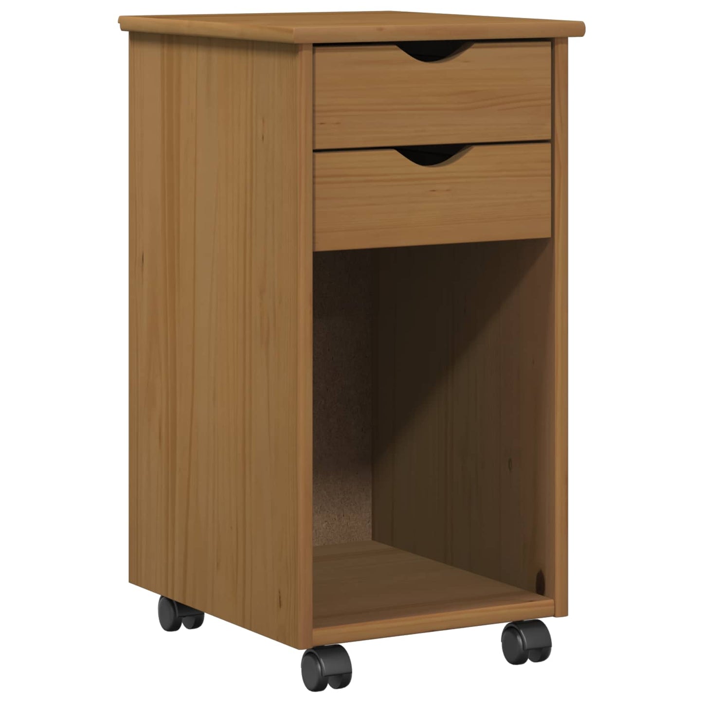 vidaXL Desk Cabinet Set 2 pcs Honey Brown Solid Pine Wood