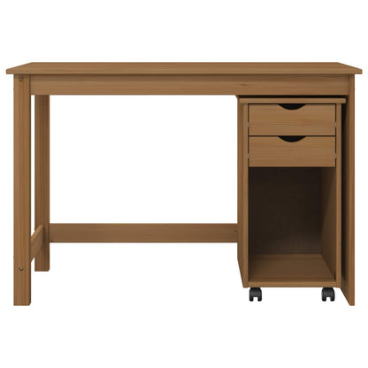 vidaXL Desk Cabinet Set 2 pcs Honey Brown Solid Pine Wood