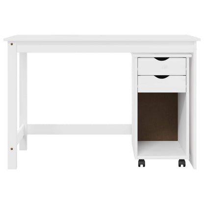 vidaXL Desk Cabinet Set 2 pcs White Solid Pine Wood