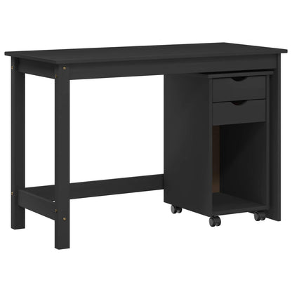 vidaXL Desk Cabinet Set 2 pcs Grey Solid Pine Wood