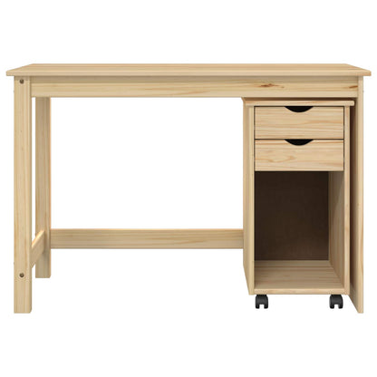 vidaXL Desk Cabinet Set 2 pcs Brown Solid Pine Wood