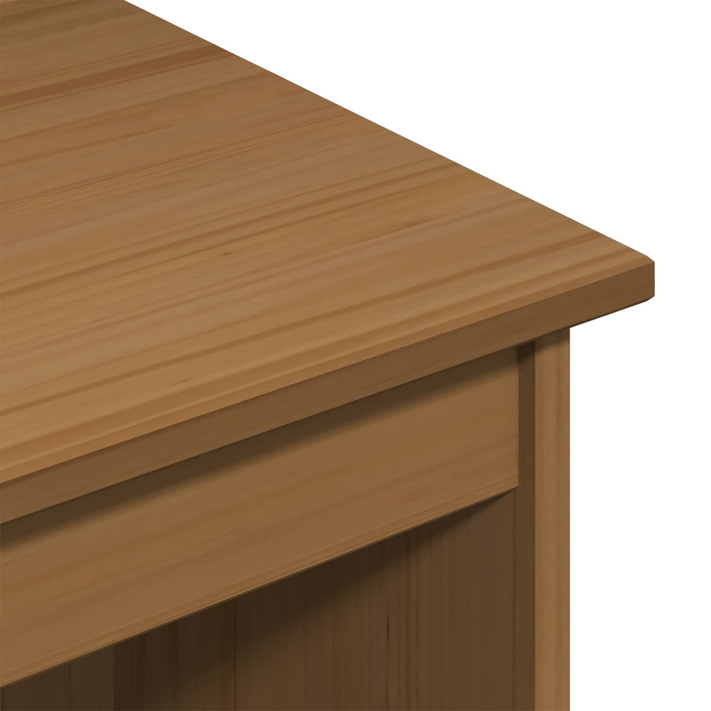 vidaXL Desk Cabinet Set 2 pcs Honey Brown Solid Pine Wood