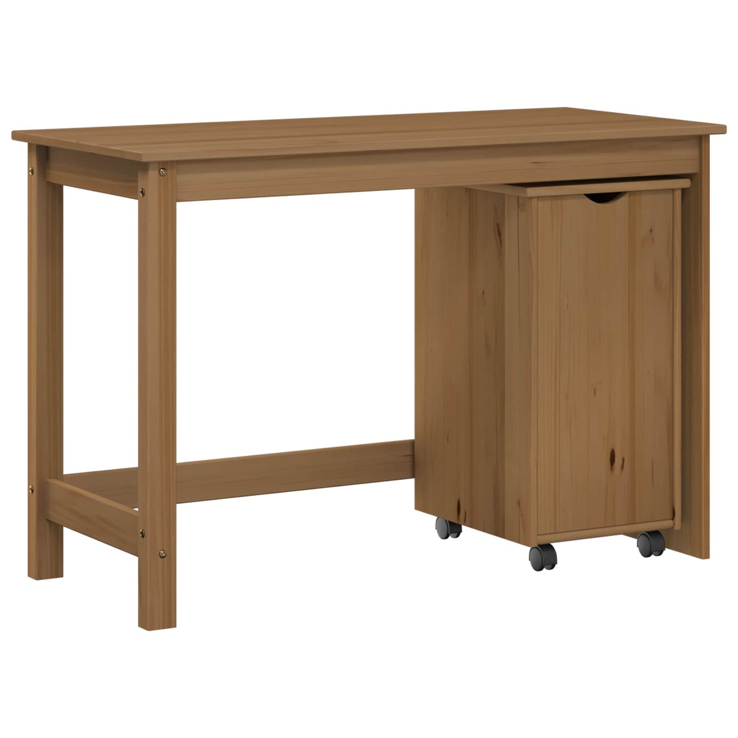 vidaXL Desk Cabinet Set 2 pcs Honey Brown Solid Pine Wood