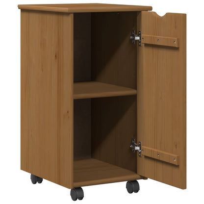 vidaXL Desk Cabinet Set 2 pcs Honey Brown Solid Pine Wood