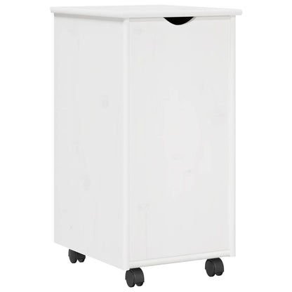 vidaXL Desk Cabinet Set 2 pcs White Solid Pine Wood