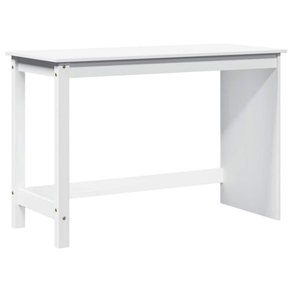 vidaXL Desk Cabinet Set 2 pcs White Solid Pine Wood