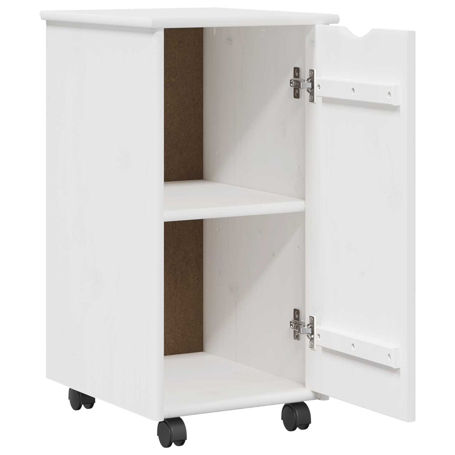 vidaXL Desk Cabinet Set 2 pcs White Solid Pine Wood