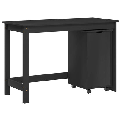 vidaXL Desk Cabinet Set 2 pcs Grey Solid Pine Wood