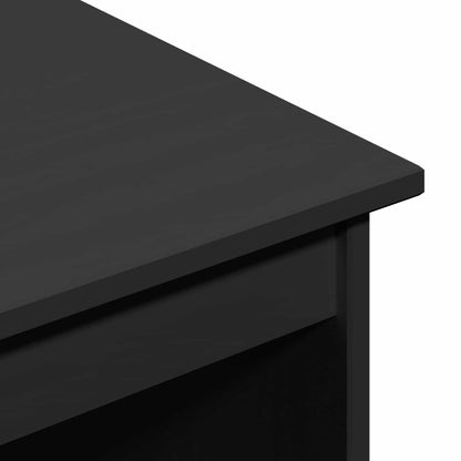vidaXL Desk Cabinet Set 2 pcs Black Solid Pine Wood