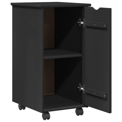 vidaXL Desk Cabinet Set 2 pcs Black Solid Pine Wood