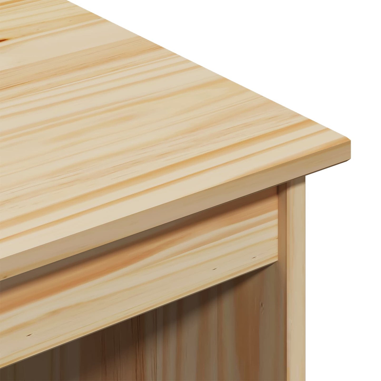 vidaXL Desk Cabinet Set 2 pcs Brown Solid Pine Wood