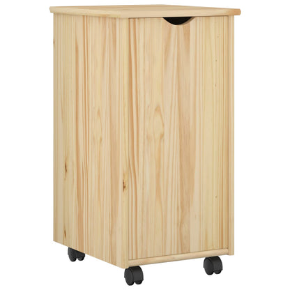 vidaXL Desk Cabinet Set 2 pcs Brown Solid Pine Wood