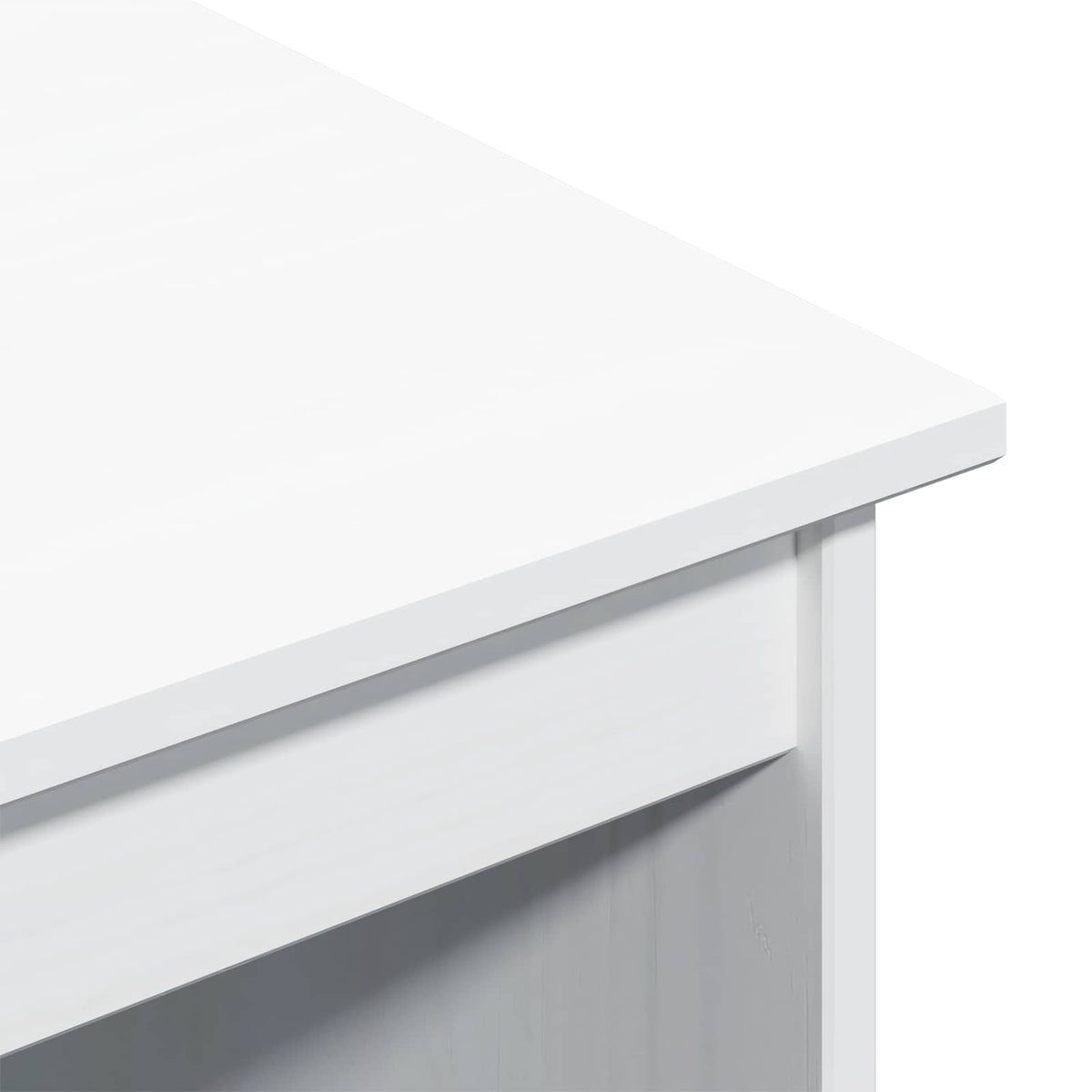 vidaXL Desk and Rolling Cabinet Set MOSS 2 pcs White