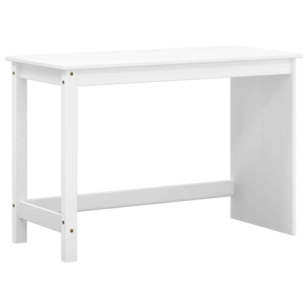 vidaXL Desk and Rolling Cabinet Set MOSS 2 pcs White