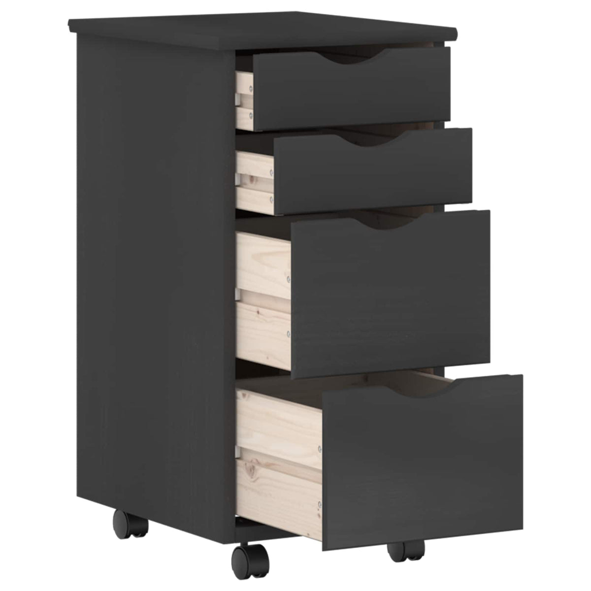 vidaXL Desk and Rolling Cabinet Set MOSS 2 pcs Grey