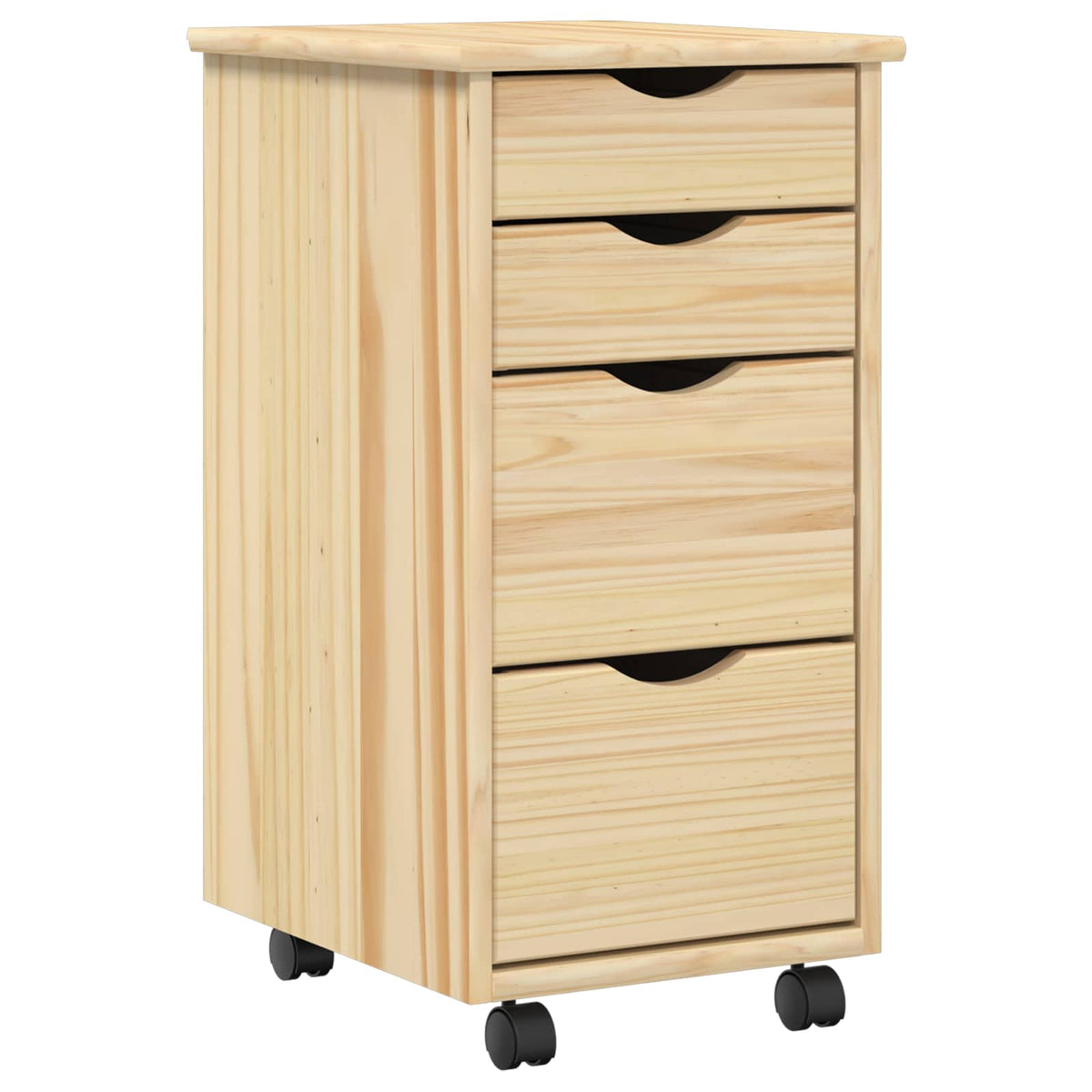 vidaXL Desk and Rolling Cabinet Set MOSS 2 pcs Brown