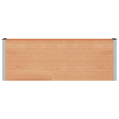 vidaXL Garden Raised Bed Brown 200 x 30 x 72 cm WPC and Aluminium