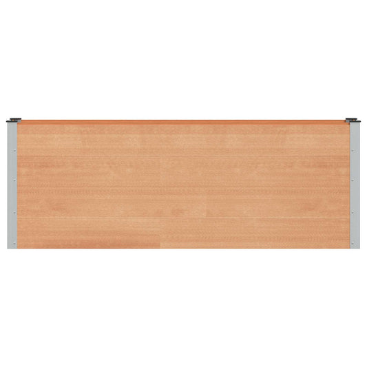 vidaXL Garden Raised Bed Brown 200 x 30 x 72 cm WPC and Aluminium