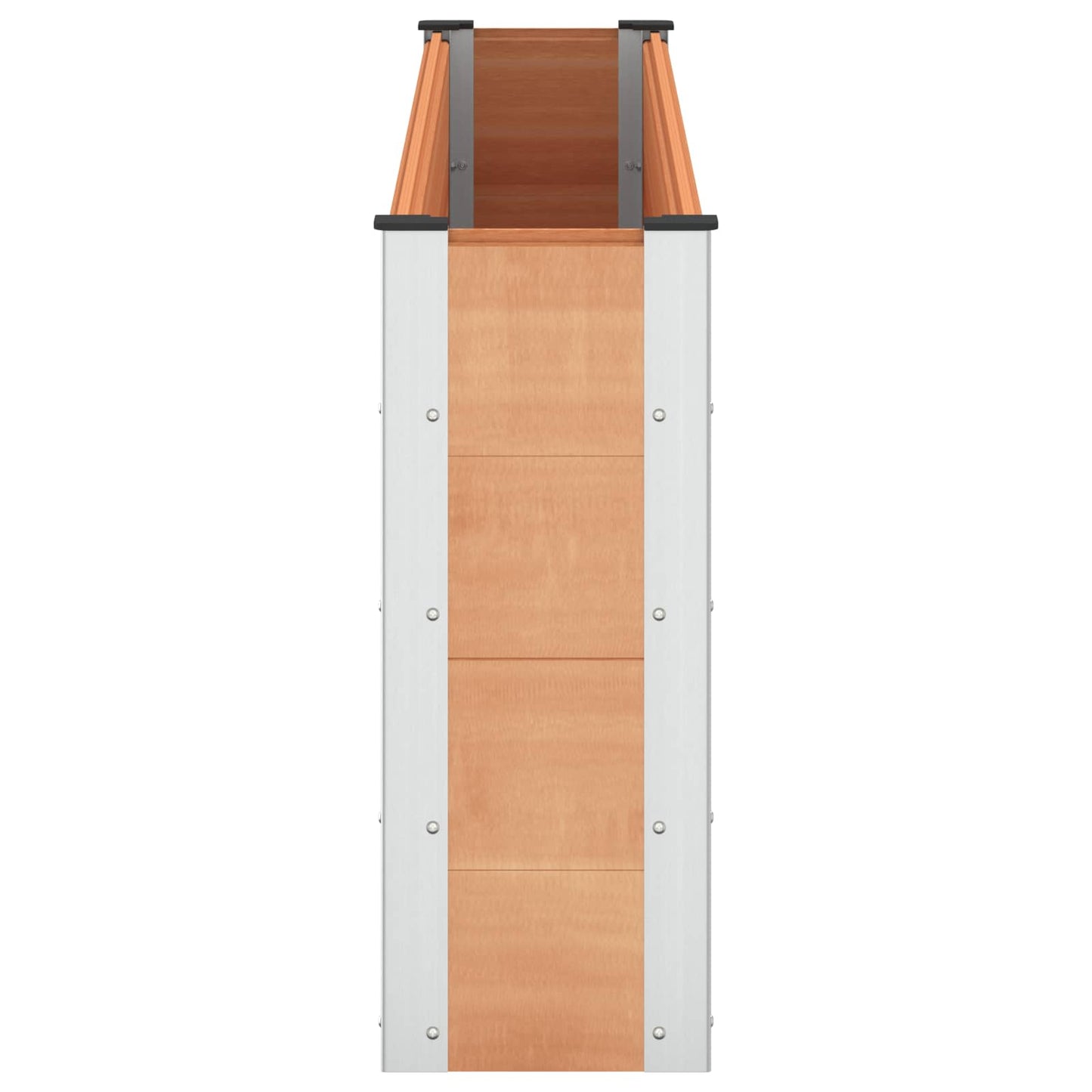 vidaXL Garden Raised Bed Brown 200 x 30 x 72 cm WPC and Aluminium
