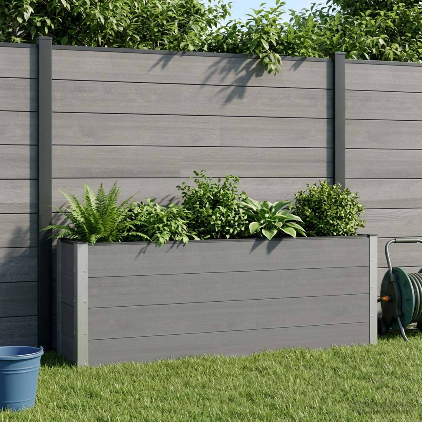 vidaXL Garden Raised Bed 2 pcs Black 200 x 30 x 72 cm