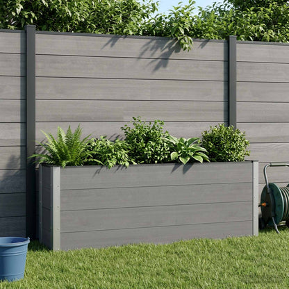 vidaXL Garden Raised Bed 2 pcs Black 200 x 30 x 72 cm