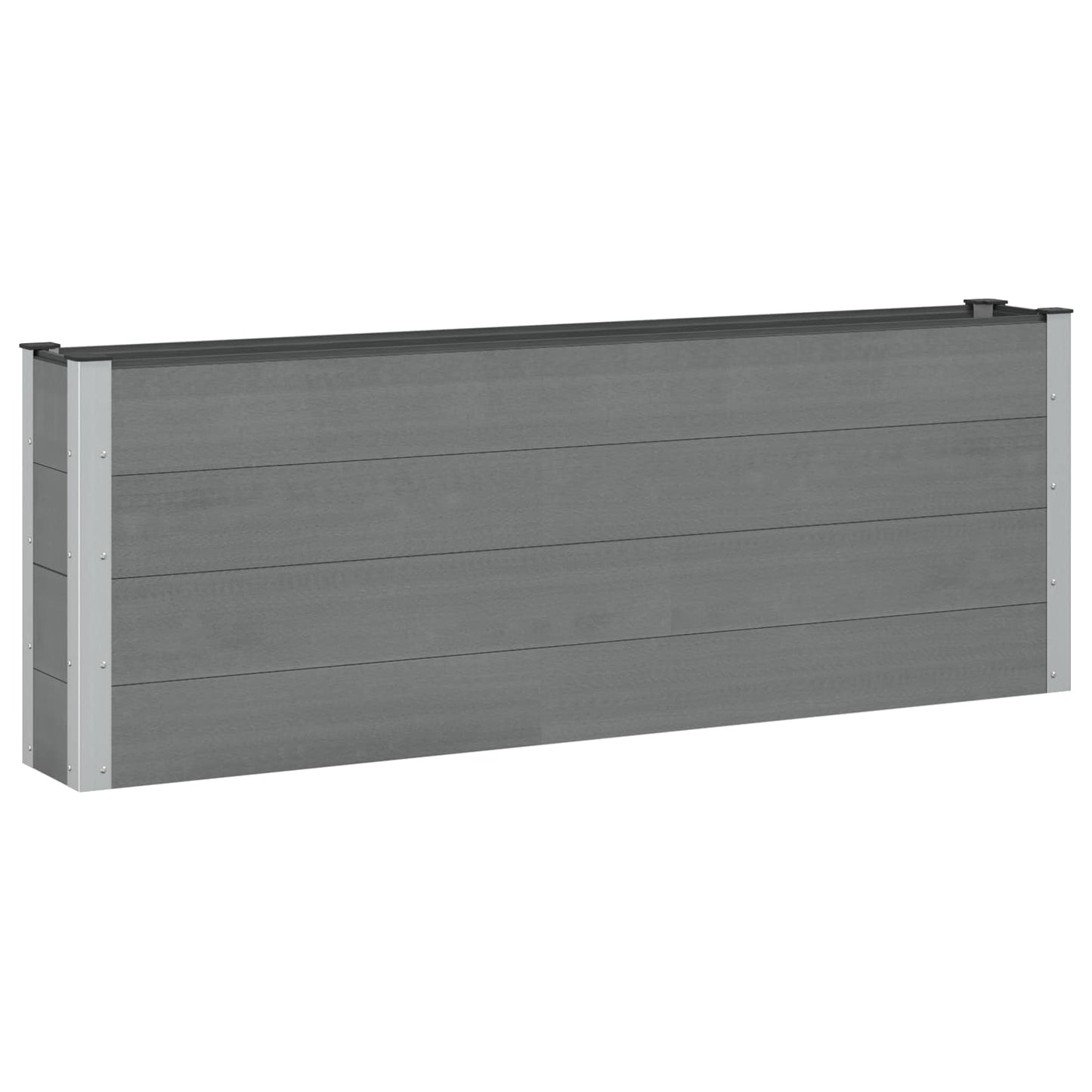 vidaXL Garden Raised Bed Black 200 x 30 x 72 cm WPC and Aluminium