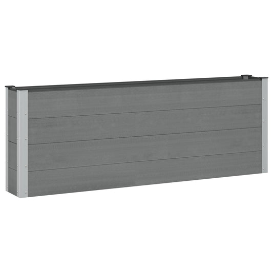 vidaXL Garden Raised Bed Black 200 x 30 x 72 cm WPC and Aluminium