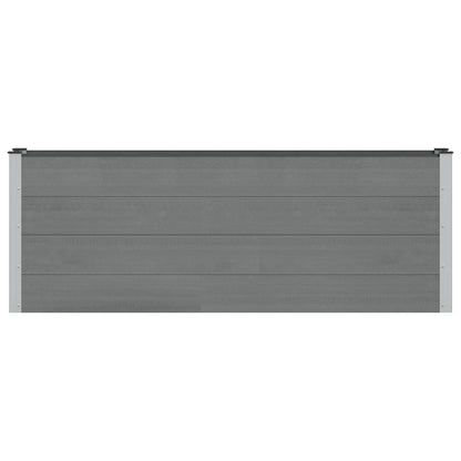 vidaXL Garden Raised Bed Black 200 x 30 x 72 cm WPC and Aluminium