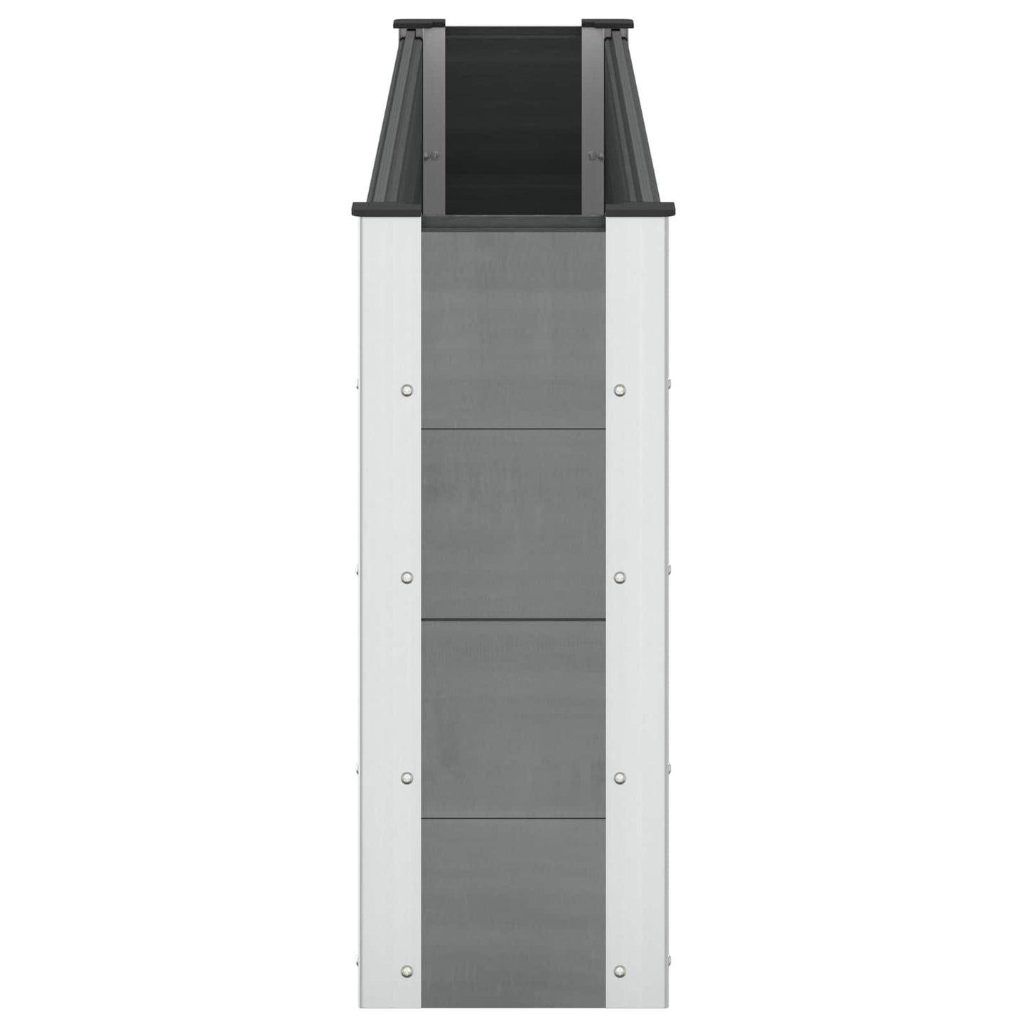 vidaXL Garden Raised Bed Black 200 x 30 x 72 cm WPC and Aluminium