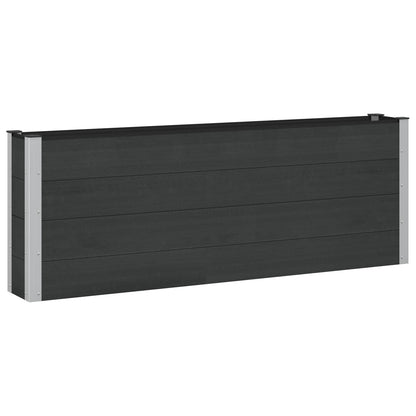 vidaXL Garden Raised Bed Black 200 x 30 x 72 cm WPC and Aluminium