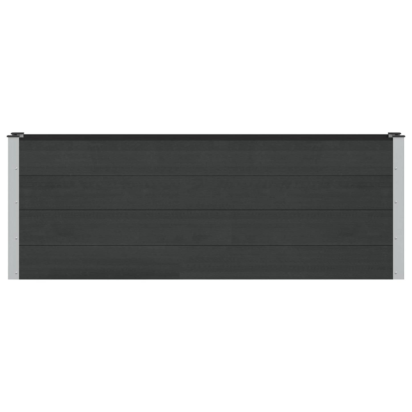 vidaXL Garden Raised Bed Black 200 x 30 x 72 cm WPC and Aluminium