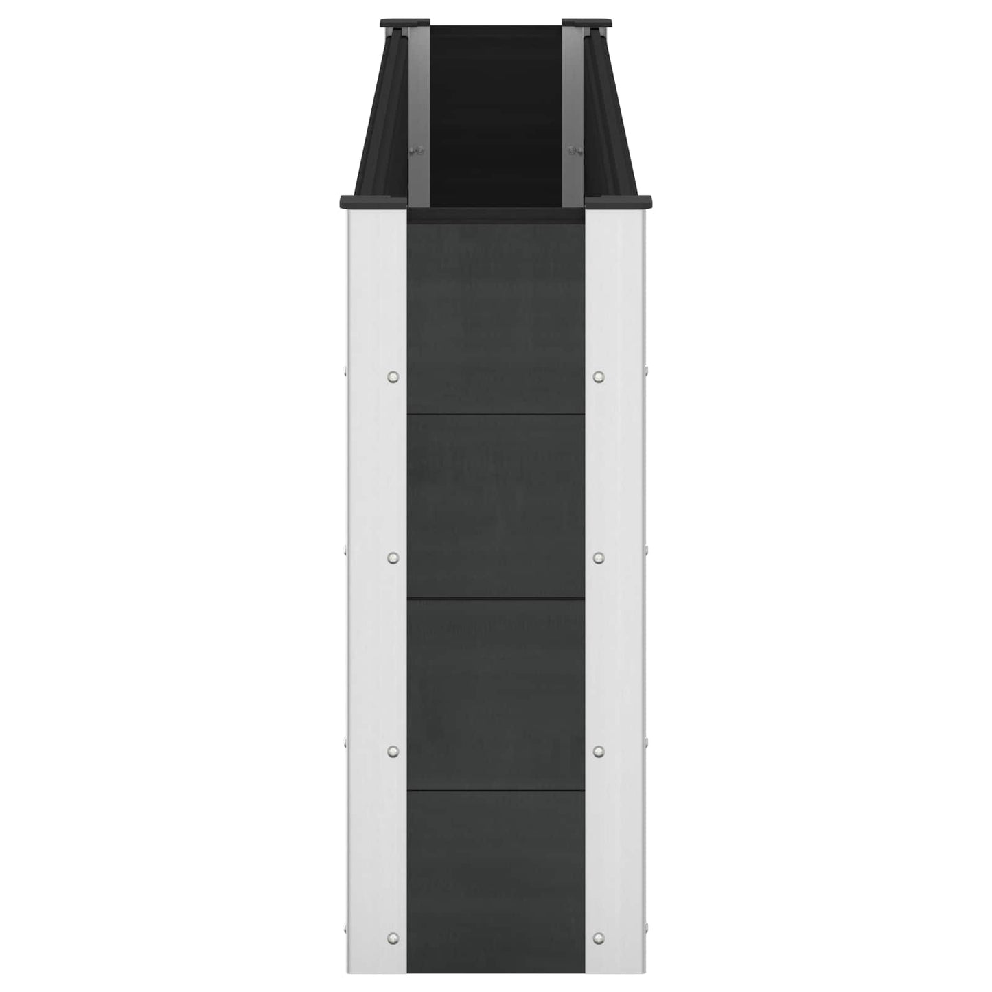 vidaXL Garden Raised Bed Black 200 x 30 x 72 cm WPC and Aluminium