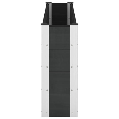 vidaXL Garden Raised Bed Black 200 x 30 x 72 cm WPC and Aluminium