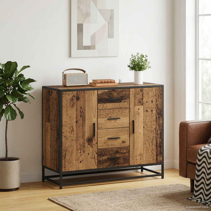 vidaXL Sideboard Old Wood 92 x 35 x 76 cm Engineered Wood