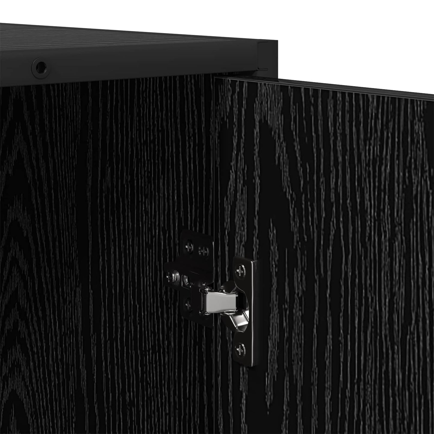 vidaXL Sideboard Black Oak 92 x 35 x 76 cm Engineered Wood