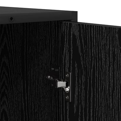 vidaXL Sideboard Black Oak 92 x 35 x 76 cm Engineered Wood