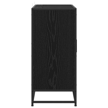vidaXL Sideboard Black Oak 92 x 35 x 76 cm Engineered Wood