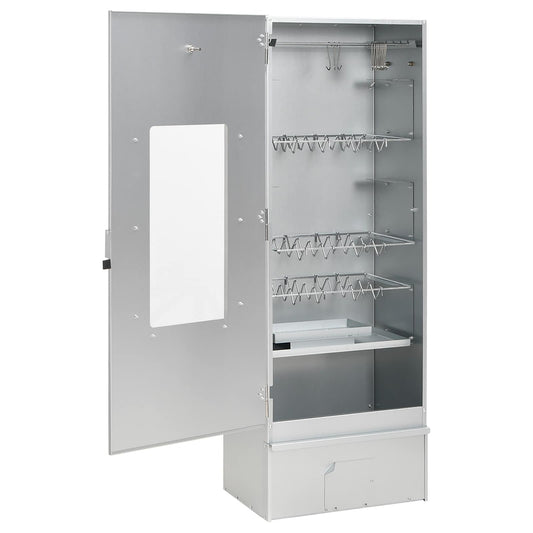 vidaXL Smoker Oven 3 pcs 44.5 x 29 x 110 cm Galvanised steel Silver