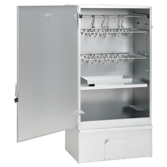 vidaXL Smoker Oven 3 pcs 44.5 x 29 x 83 cm Galvanised steel Silver