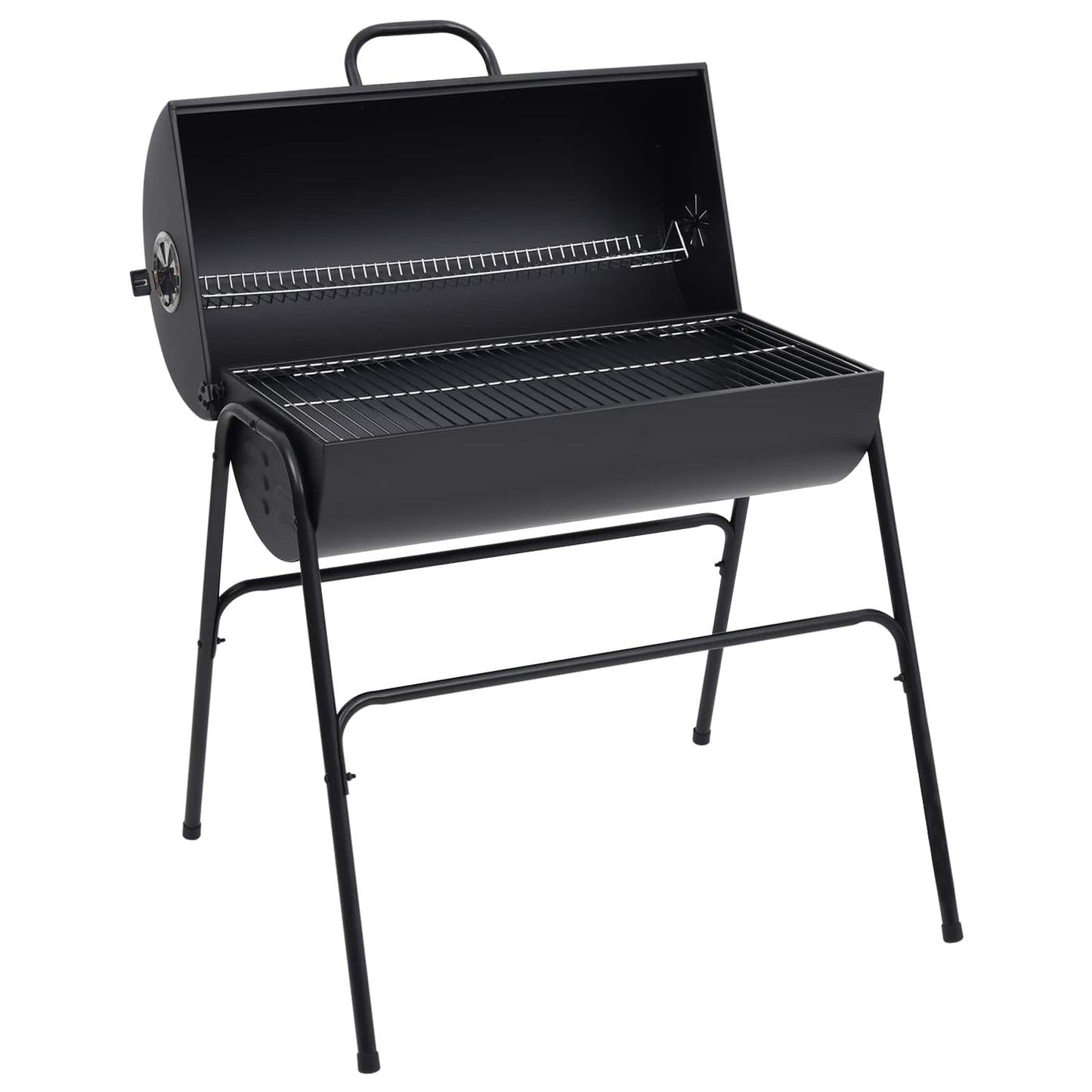 vidaXL Barrel Grill with 2 Cooking Grids 3 pcs 80 x 73 x 90 cm Metal