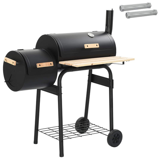 vidaXL Outdoor Grill 104 x 58 x 114 cm Steel Black